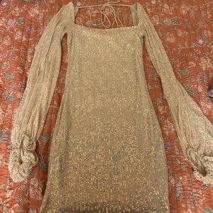 Lucy In the Sky Sparkly Long Sleeve Homecoming Dress Xs